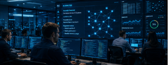 Operations centre with AI analysis