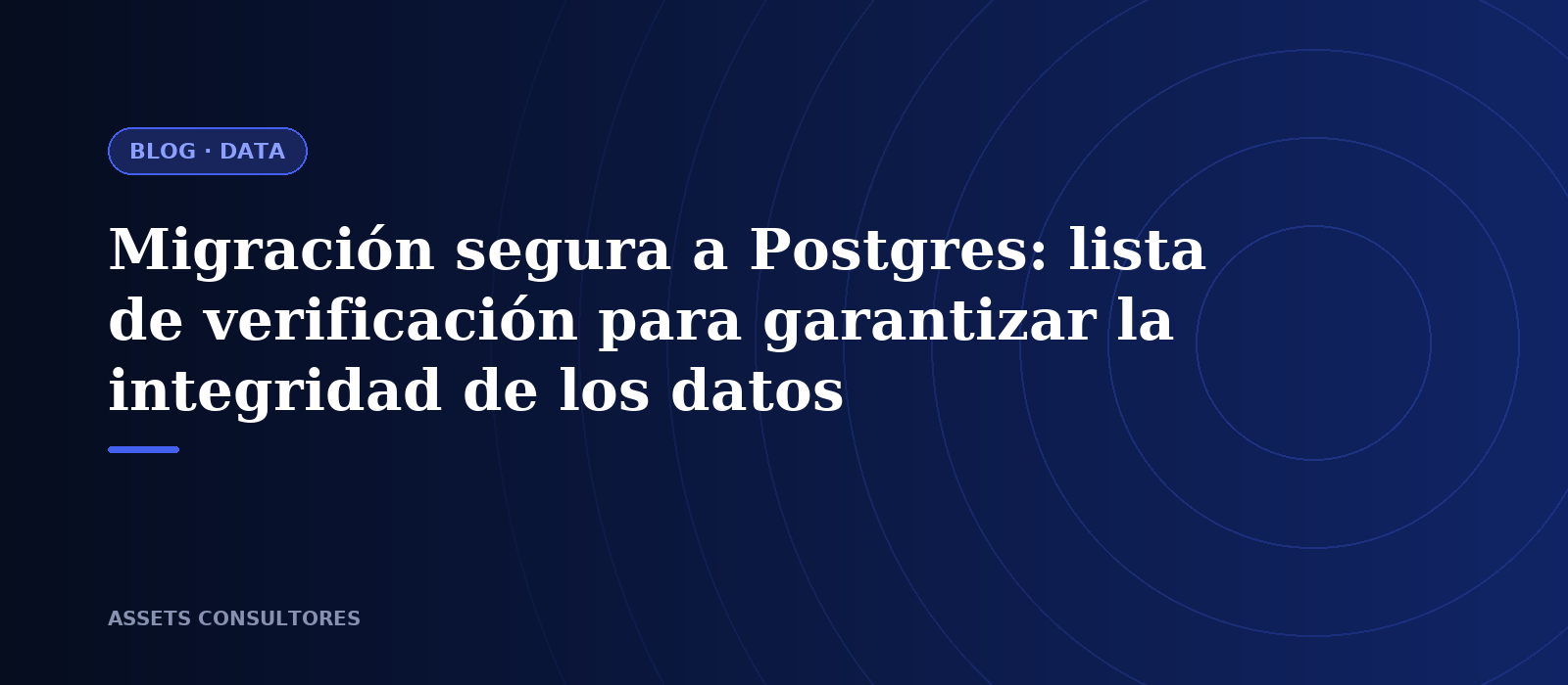 Data / Migración Postgres
