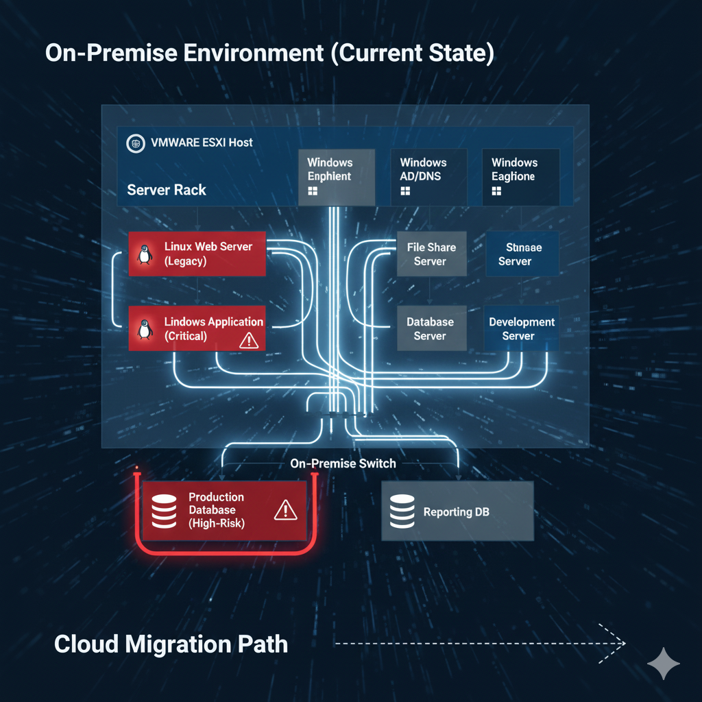 Diagrama de migración de datacenter a la nube