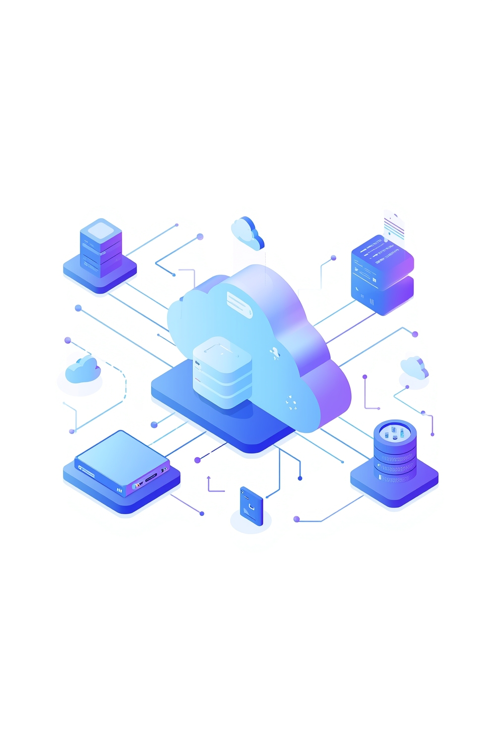 Ilustración sobre arquitectura y diseño de infraestructuras cloud