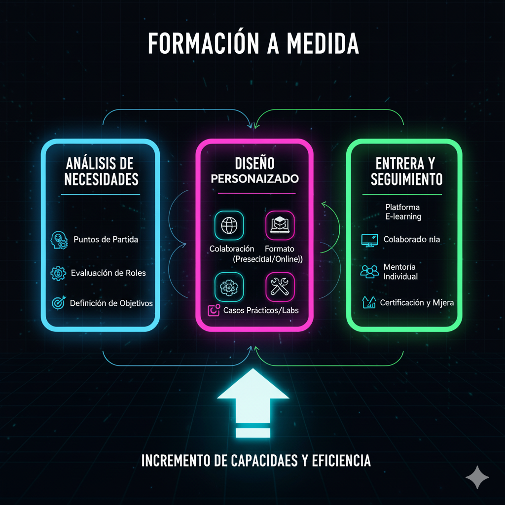 Un consultor dando una formación personalizada a un equipo